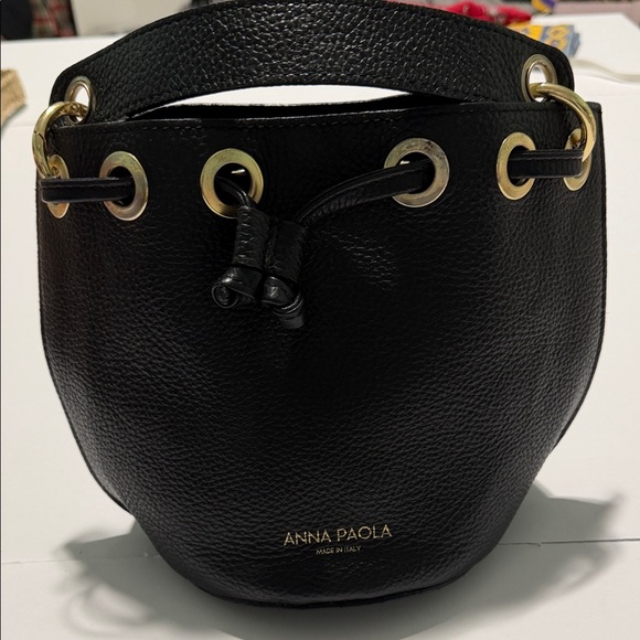 Anna Paola Handbags - Anna Paola Black Mini Bucket Bag